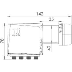 Inverto Premium LNB Quad Universel 40 mm PLL