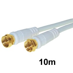 Câble Câble Coaxial Connecteurs F Mâle/Mâle 10 m OR
